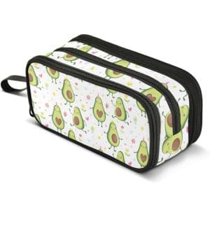 Mnsruu Bonito estuche para lápices de aguacate para niños y niñas, gran capacidad, organizador