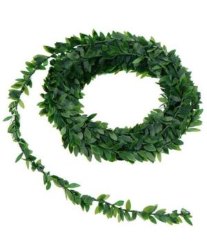 Guirnalda de hojas verdes artificiales de seda, hojas de enredadera falsa, decoración de pared para fiesta de boda