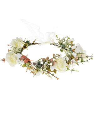 Vividsun - Diadema para Novia, diseño de Hojas, Color Verde, C- Hoja Blanca, Talla única